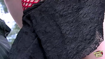 The outdoor photoshoot featuring a voluptuous blonde with prominent tattoos concludes with her posterior being vigorously penetrated