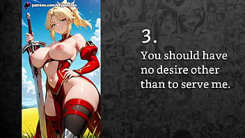 Mordred from fate locks you in chastity to celebrate locktober