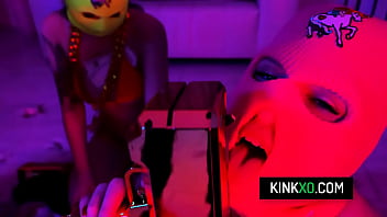 College bffs celebrate successful heist with foursome sex