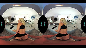 Beautiful latina fucks an intruder in vr