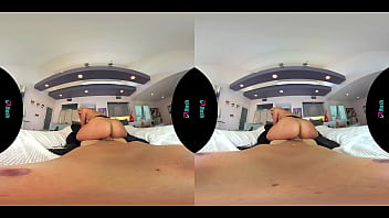 Beautiful latina fucks an intruder in vr
