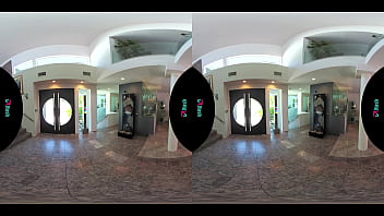 Beautiful latina fucks an intruder in vr