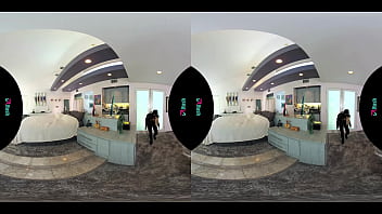 Beautiful latina fucks an intruder in vr