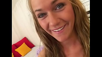 Mckenzie miles cute petite blue eyes coed huge cock deepthroat pov blowjob and big cum facial