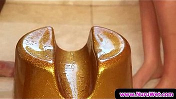 Sexy wet blowjobs and handjobs from nuru massage 09