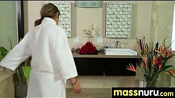 Nurumassage teen slides oily pussy on cock 26