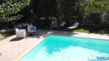 Bikini babe seduces with her banana blowing skills gp1574