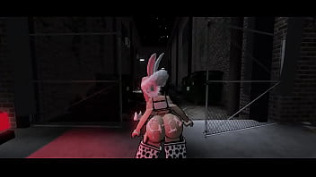 Conejita llena de semen