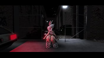 Conejita llena de semen