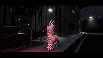 Conejita llena de semen