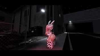 Conejita llena de semen