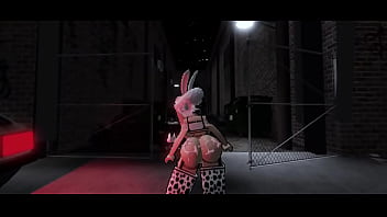 Conejita llena de semen