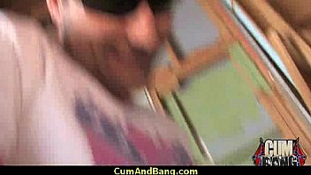 Real ebony babe getting hard core group making out 27