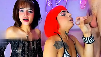 Short red hair girl proves that she is the best at giving deep blowjobs