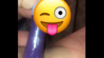 Masturbating with a thick dildo in my loose asshole