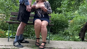 Mother in law lets me cum on her tits