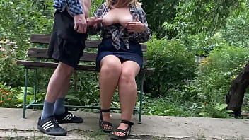 Mother in law lets me cum on her tits