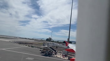 Cheating wife gets fucked on her hotel balcony