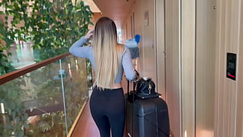 Cheating wife gets fucked on her hotel balcony