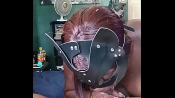 She sucked him dry then wiped the cum all over her face