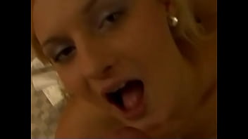 Cum slut loves sucking and stroking on every inch of a strong cock