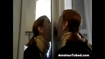 Red deepthroat sucking dick very hard after the hole