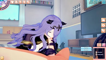 Fucking a purple haired female knight