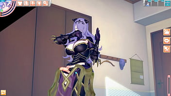 Fucking a purple haired female knight