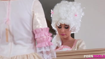 Cosplay cutie a fingering babe from another era