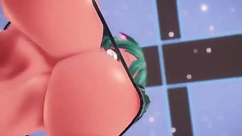 Miku moves her body for her fans