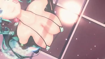 Miku moves her body for her fans