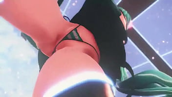 Miku moves her body for her fans