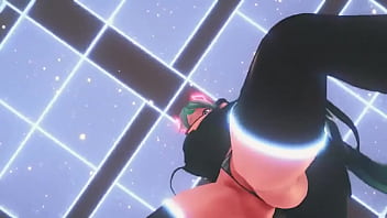 Miku moves her body for her fans