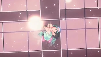 Miku moves her body for her fans