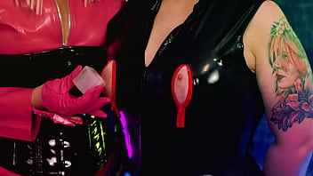 Strap on fuck of big ass slut deep throat and pussy stretching training arya grander & fetishaura