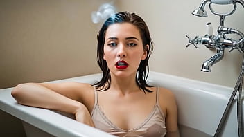 Smoke fetish smoking girl red lipstick ai movie