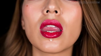 Smoke fetish smoking girl red lipstick ai movie