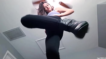 Executrixxx sage leather boots & leggings pov