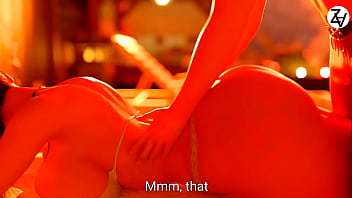 Mature woman shares deep passion with young man 3d animation origional story scene