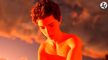 Mature woman shares deep passion with young man 3d animation origional story scene