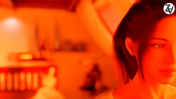 Mature woman shares deep passion with young man 3d animation origional story scene