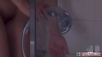 Goldy sultry one taking a shower