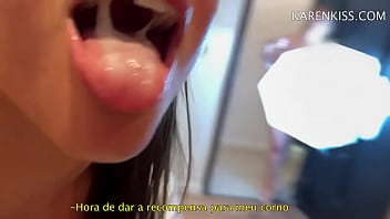 Vocês queriam uma palinha do presente que dei para meu corno e foi entregue na boca com muito amor e desejo nos lambuza