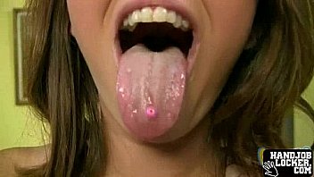 Glasses handjob slut