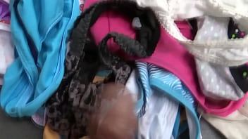 Big cumshots in the used panties of a beautiful stepmother she always finds them bathed in milk