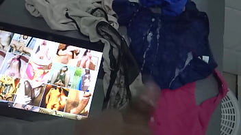 Big cumshots in the used panties of a beautiful stepmother she always finds them bathed in milk