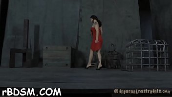 Salacious brunette maid gets off with big dong