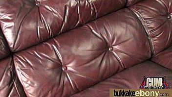 Ebony slut gets an interracial group sex 13