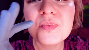 Popping candy teeth fetish and medical gloves arya grander Popping candy teeth fetish and medical gloves arya grander