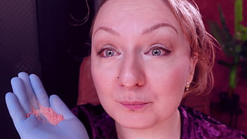 Popping candy teeth fetish and medical gloves arya grander